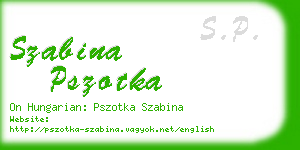 szabina pszotka business card